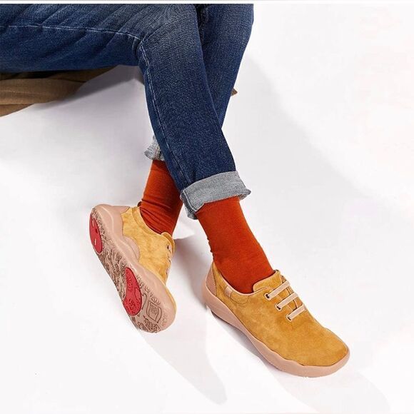 UIN Men's Walking Shoes Slip On Lightweight Comfort Sneaker (Segovia Khaki) - Picture 6 of 7